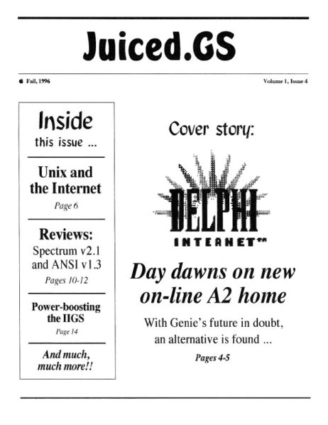 Juiced.GS Volume 1, Issue 4 (Fall 1996)
