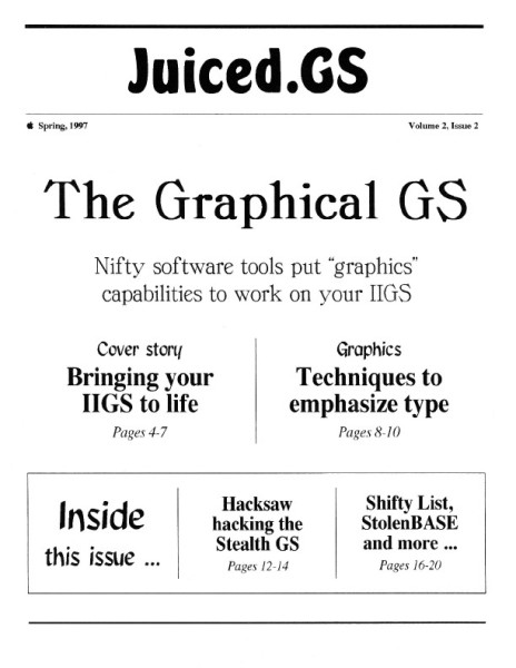 Juiced.GS Volume 2, Issue 2 (Spring 1997)