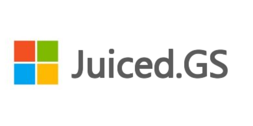 The Windows logo next to the words Juiced.GS written in the Microsoft font