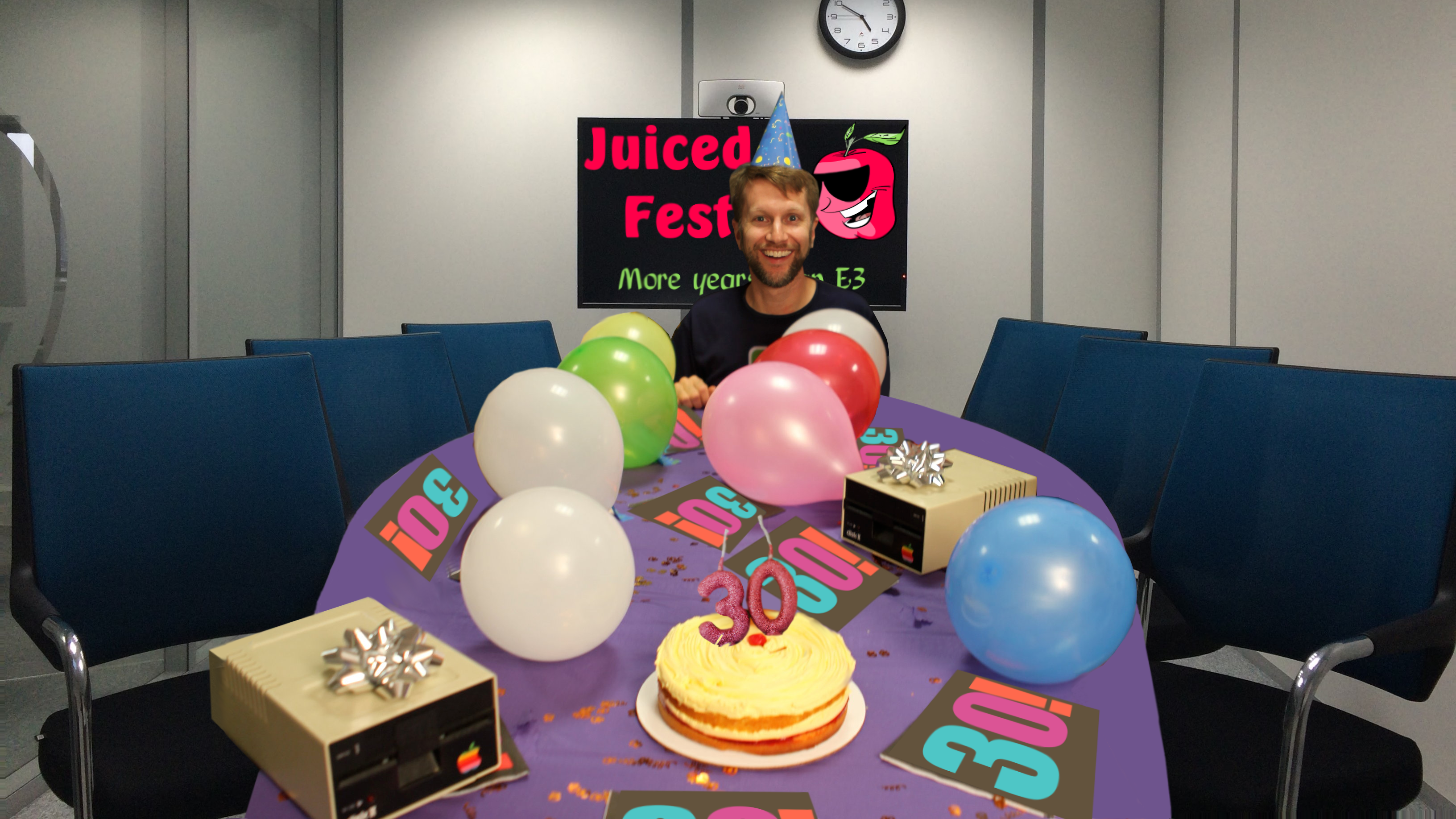 An Apple II party with only Ken in attendance