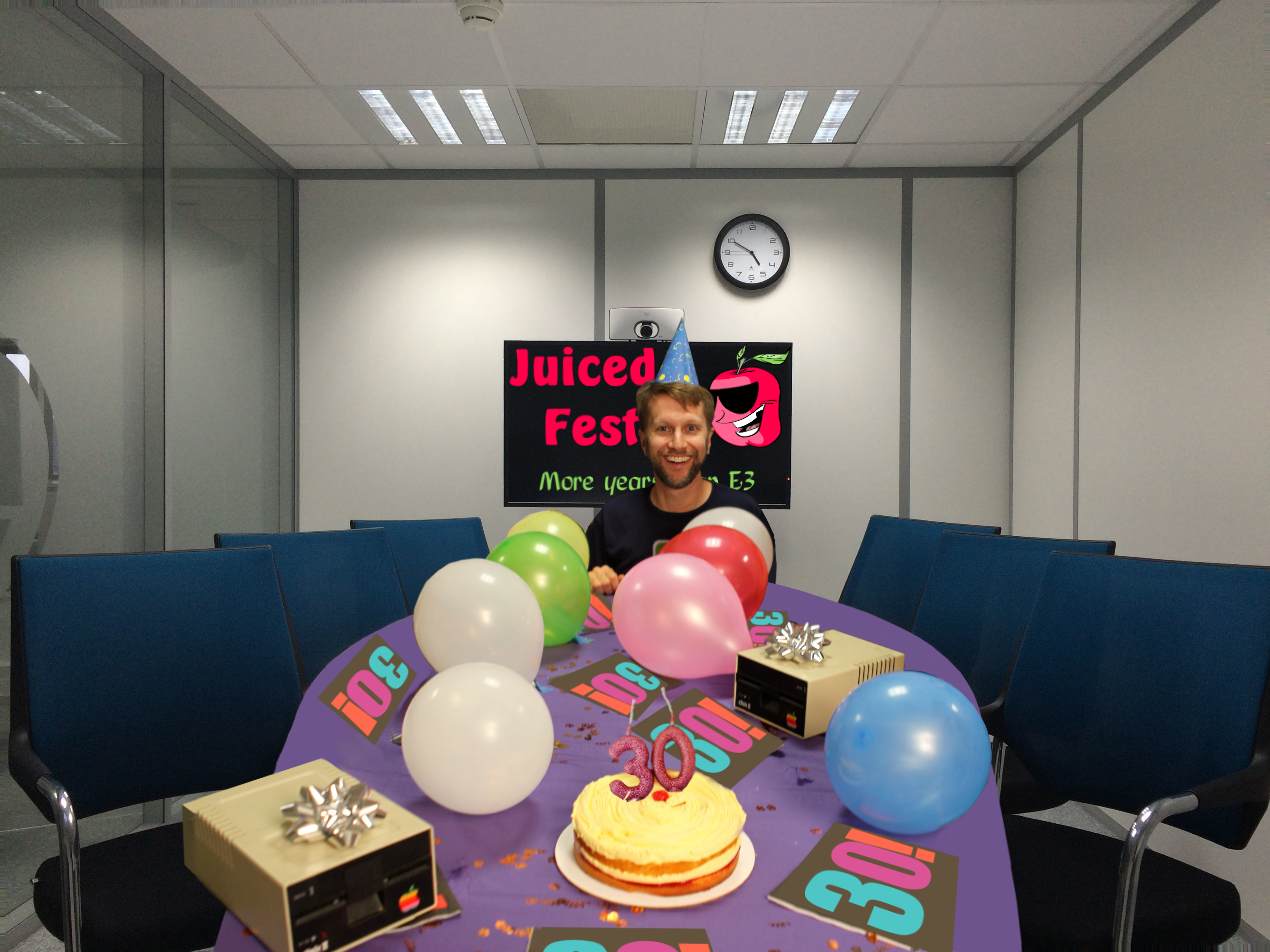 An Apple II party with only Ken in attendance