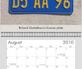 Roland Gustafsson's license plate August 2010
